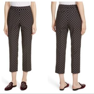 Kate Spade Diamond Cigarette Cropped Black High Rise Pants‎ Women’s Sz 8